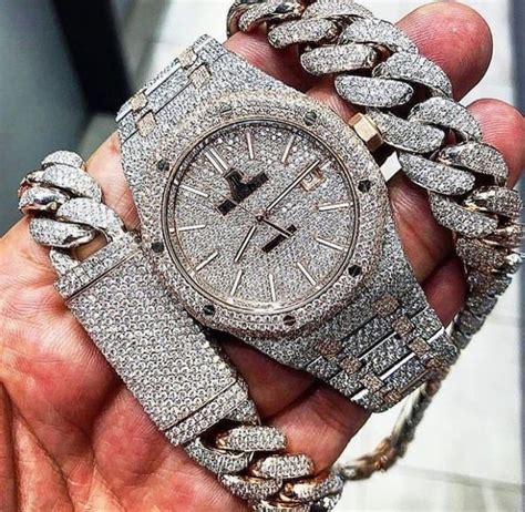 iced out versace watch